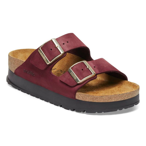 Birkenstock-Papillio-Arizona Flex Platform Zinfandel - Shoemates
