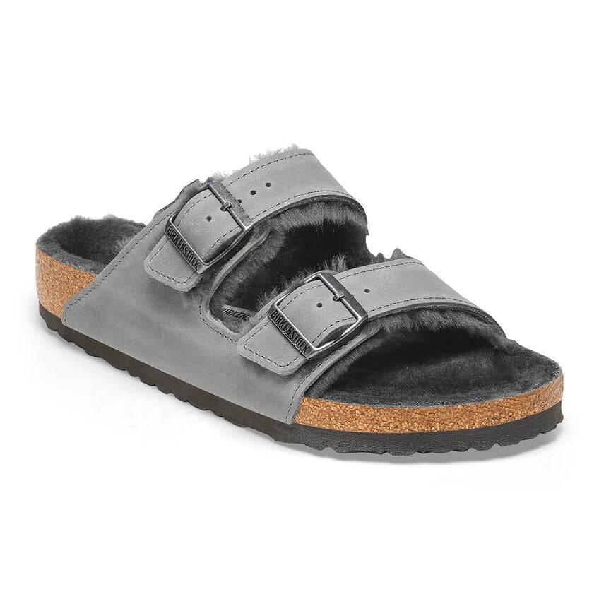 Birkenstock- Arizona Iron Oil Shearling