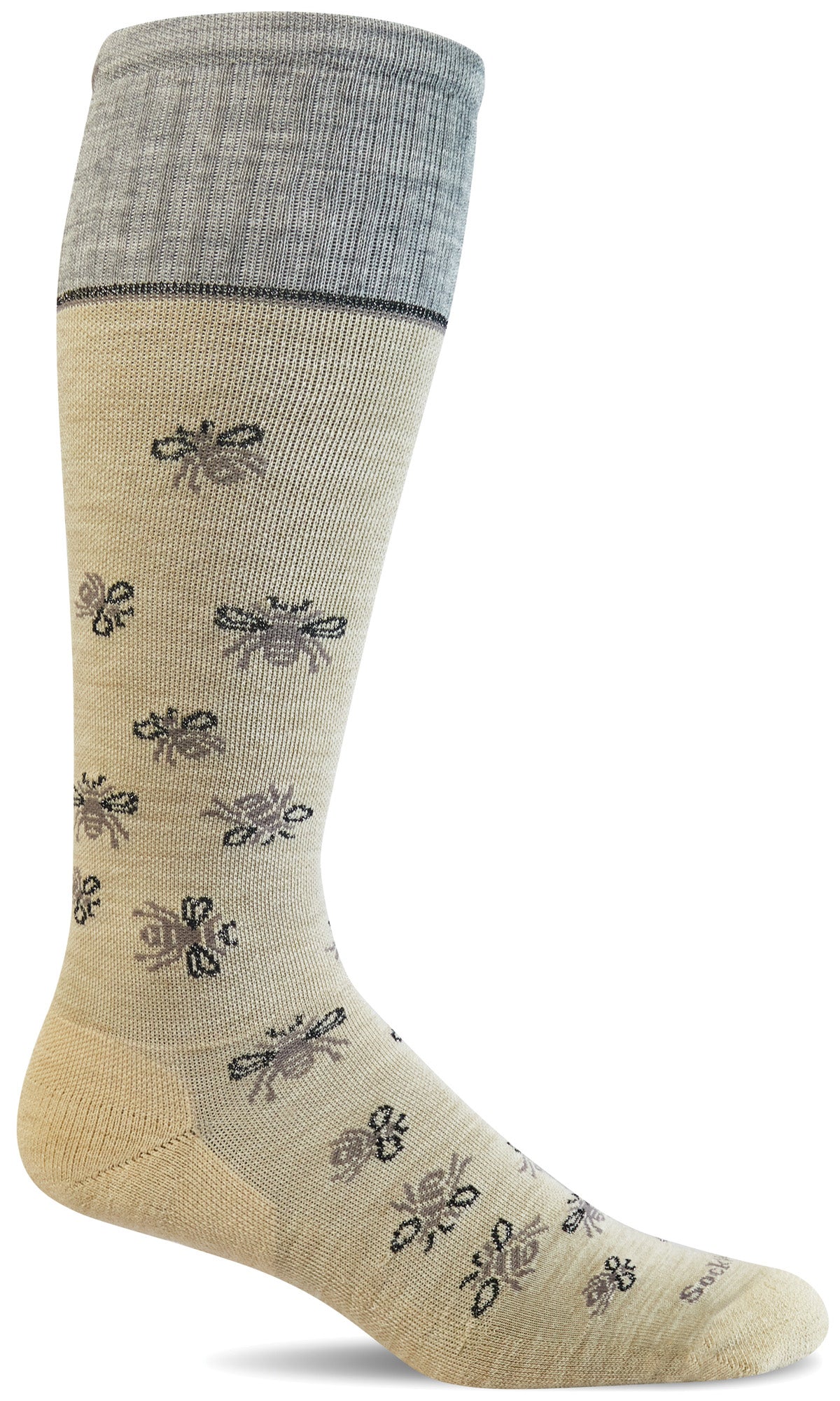 Sockwell-Busy Bee Wide Calf Fit Barley SW167W