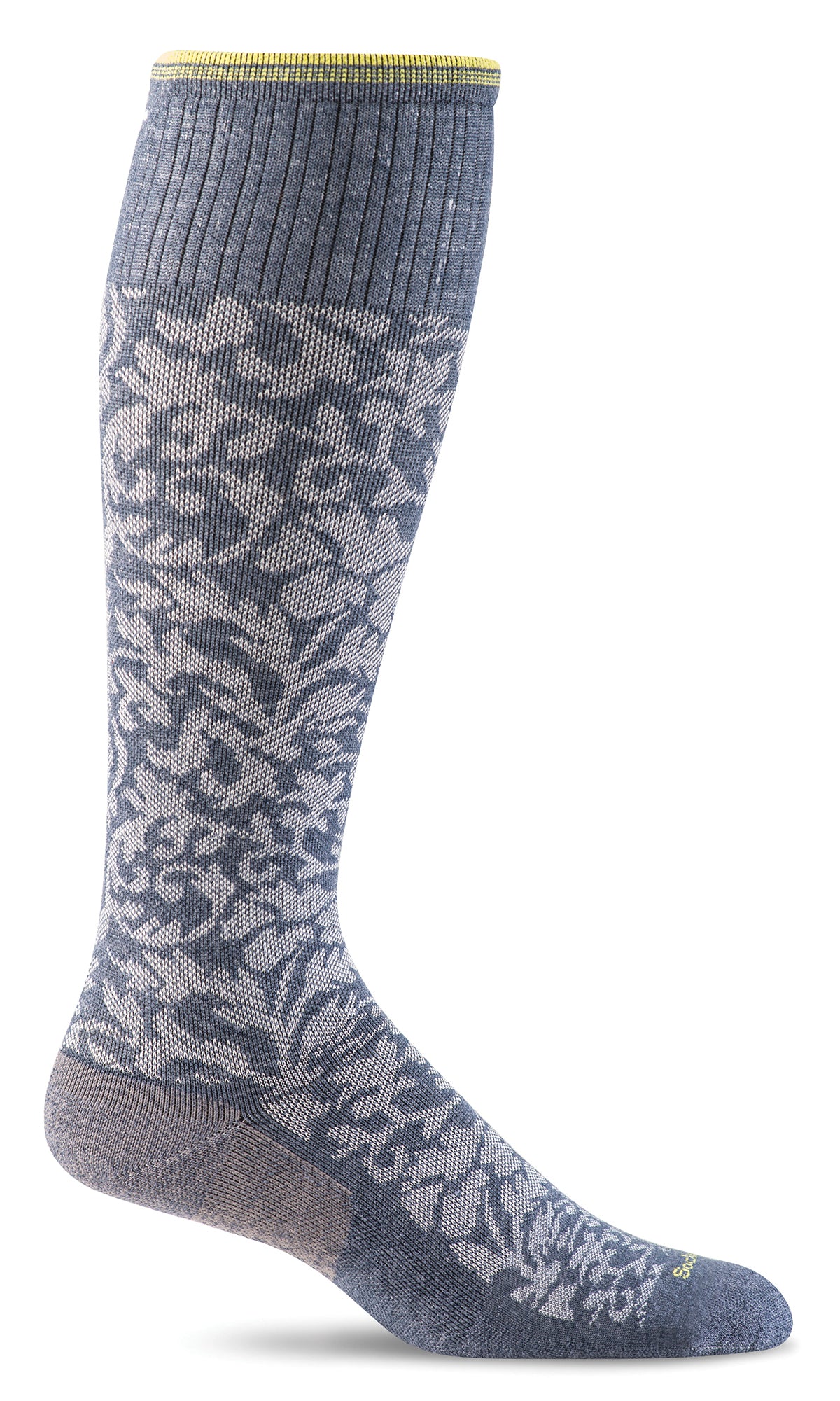 Sockwell-Damask Denim Moderate Graduated Compression SW15W
