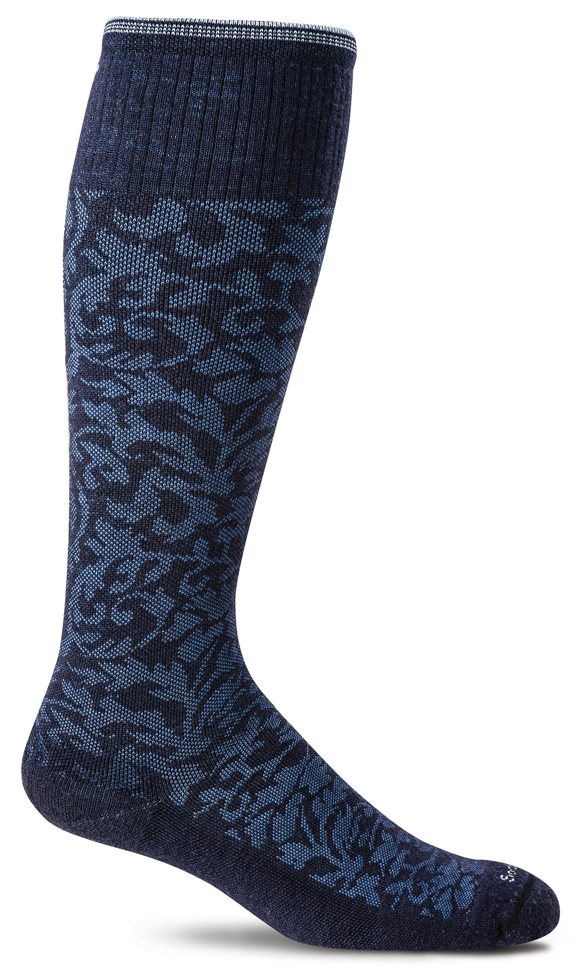 Sockwell-Damask Navy Moderate Graduated Compression SW15W