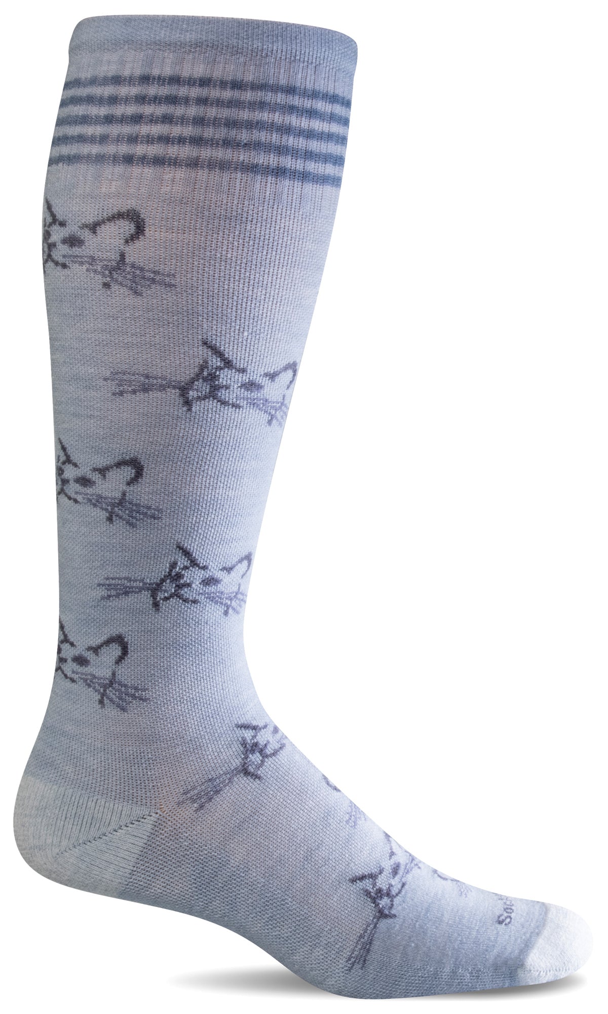 Sockwell- Feline Fancy Graduated Compression Chambray