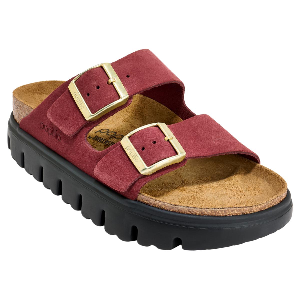 BIRKENSTOCK - ARIZONA Papillio Chunky Suede Zinfandel - 1030581