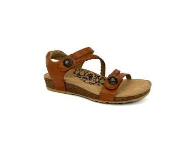 Aetrex - Jillian Braided Strap Sandal Cognac