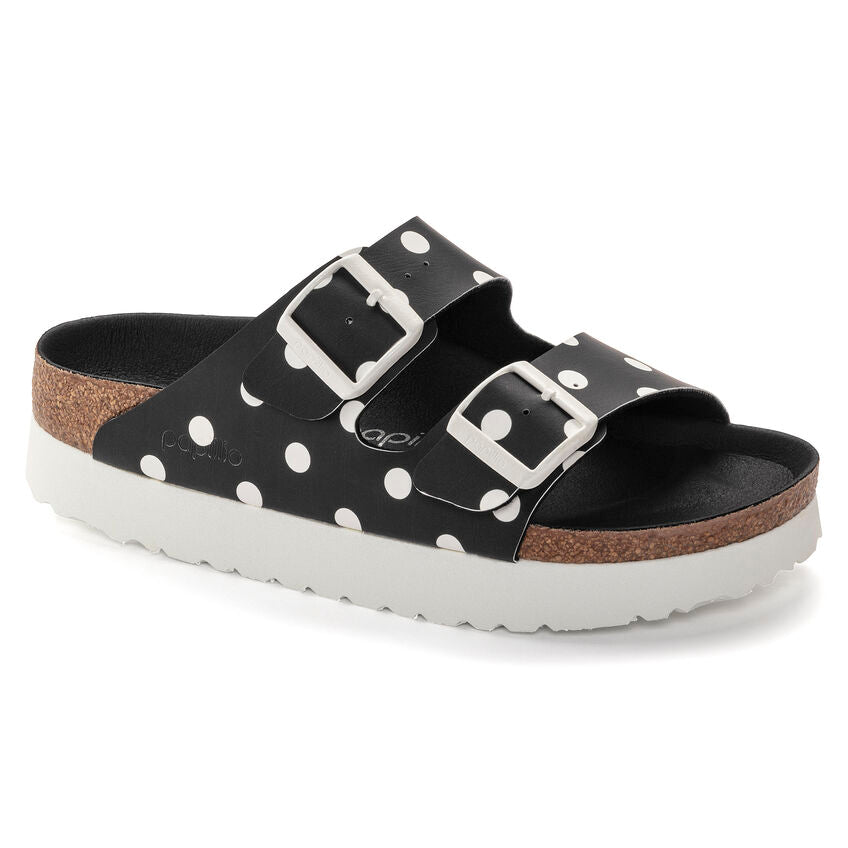 Birkenstock-Papillio- Arizona Platform Black Dots