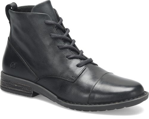Born-Ryker Leather Cap Toe Boot Black
